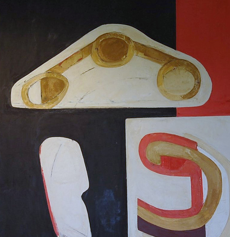 The Beginning, 1979, olie op doek, 140 x 120 cm, detail
